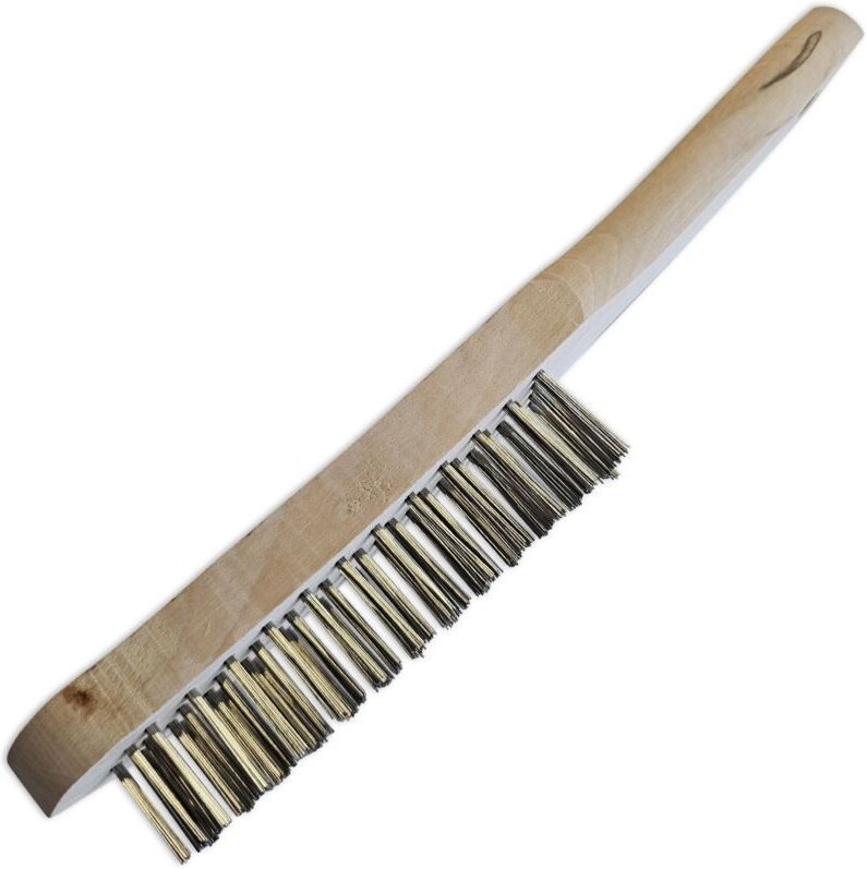 Set aus 2 handgeführten Drahtbürsten mit 4 Reihen Edelstahldraht