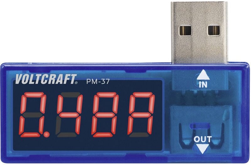 Voltcraft - PM-37 usb Strommessgerät digital cat i Anzeige (Counts): 999