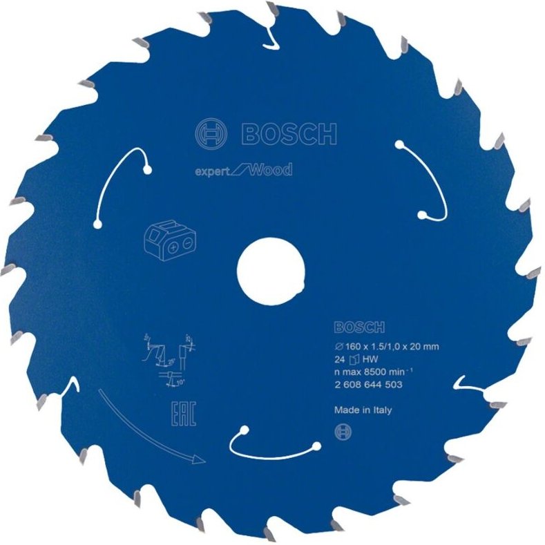 Thumbnail - Akku-Kreissägeblatt Expert for Wood, 160 x 1,5/1 x 20, 24 Zähne - Bosch