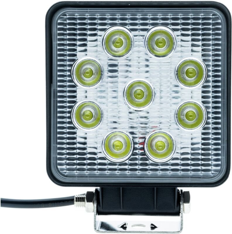 LED-Arbeitsleuchte, 27 W, quadratisch, 12/24 V, 6000 K, kaltweiß, R10, R23