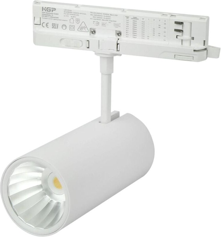 Lumicanto Schienenlicht 14-29W Einstellbar IP20 Schutzart cct einstellbare Farben 3000-6000K 3 Phasen, Weiß