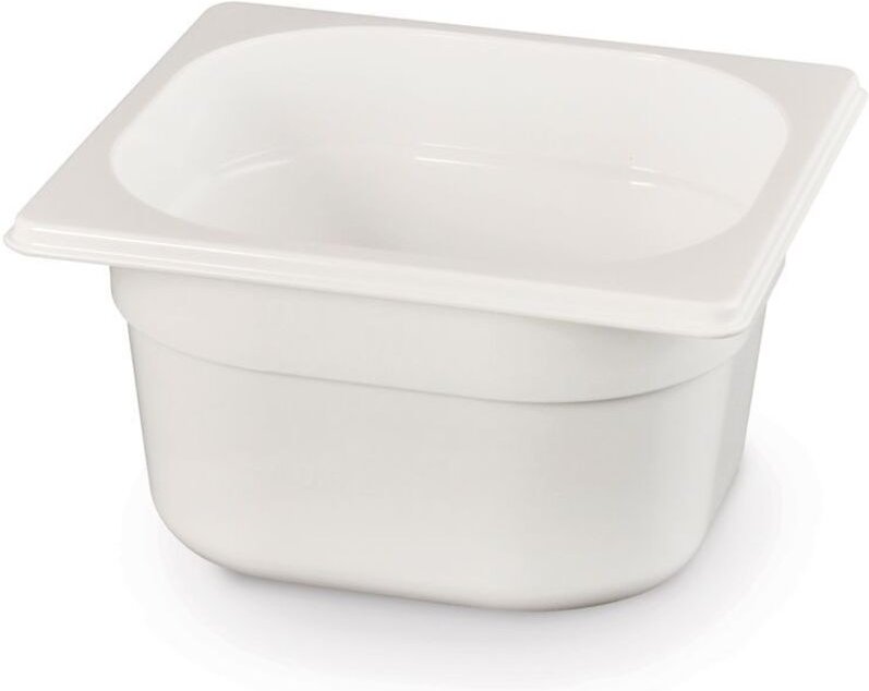 Gastronorm-Behälter 1/6, gn 1/6, 1L, Weiß, 176x162x(H)65mm - Hendi