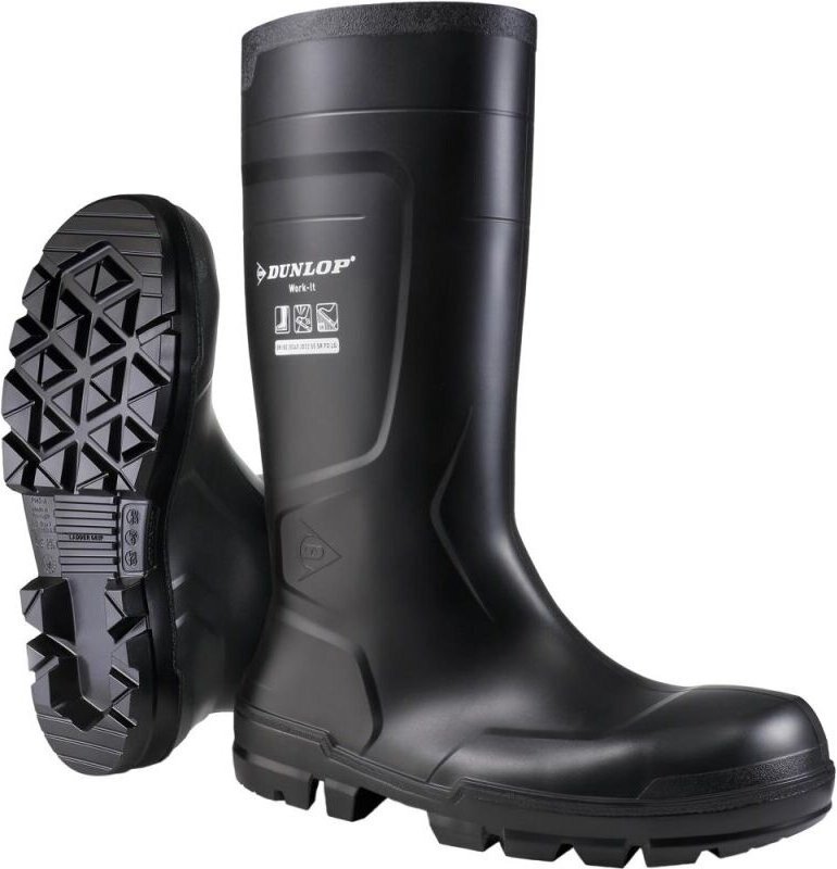 Sicherheits-Stiefel Work-It Full Safety Gr. 45 pvc schw S5 sr, NB2HD01 - Dunlop