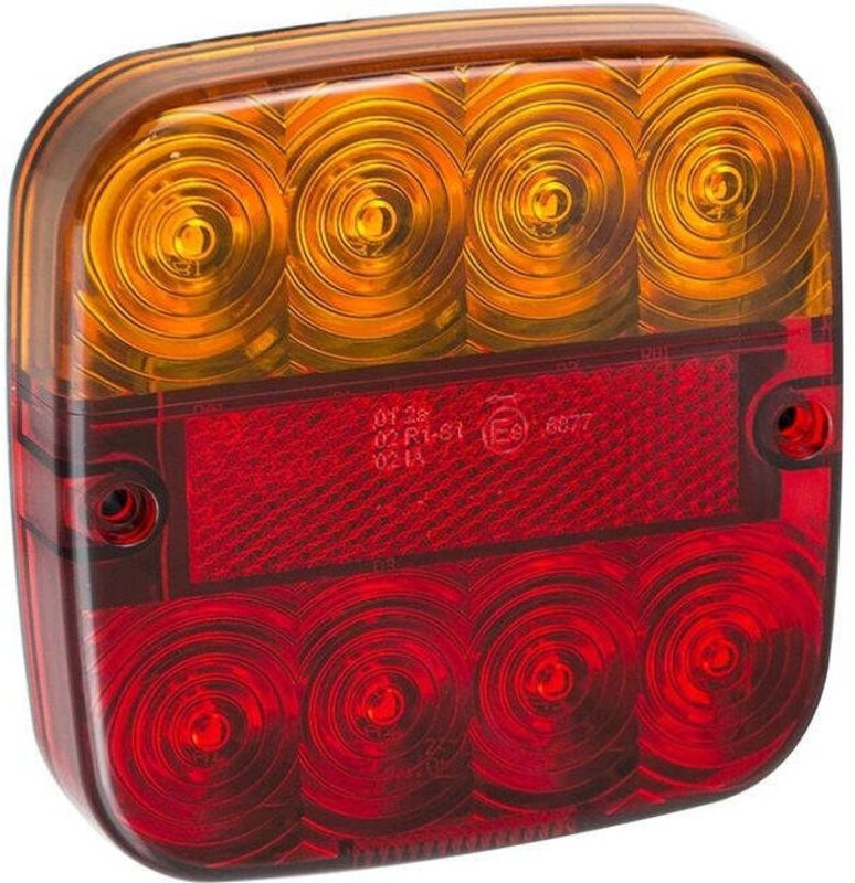 Thumbnail - Ruckleuchte 12v 5 funktionen 107x107mm 8led