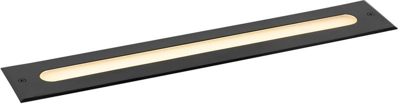 Qazqa - Moderner Bodenstrahler schwarz 50 cm inkl. led IP65 - Eline