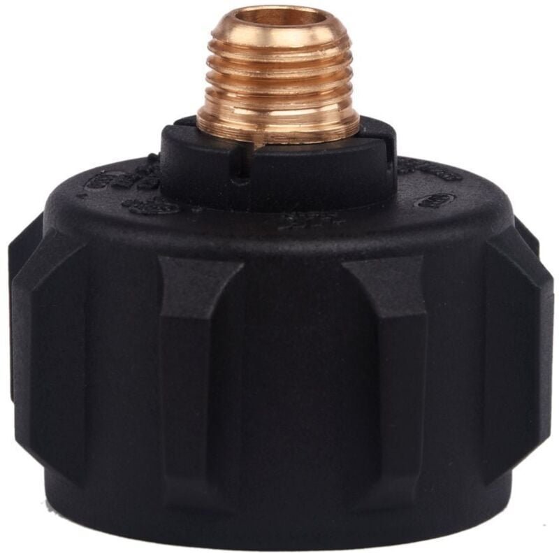 QCC1 Gasreglerventil-Adapter mit 1/4 Zoll Außenmutter und Gewinde, massives Messing - KZQ