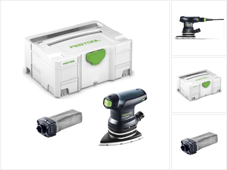 Festool - dts 400 REQ-Plus Delta Schleifer 250W 2mm Hub im Systainer ( 574635 ) + Zubehör + extra Staubfangbeutel