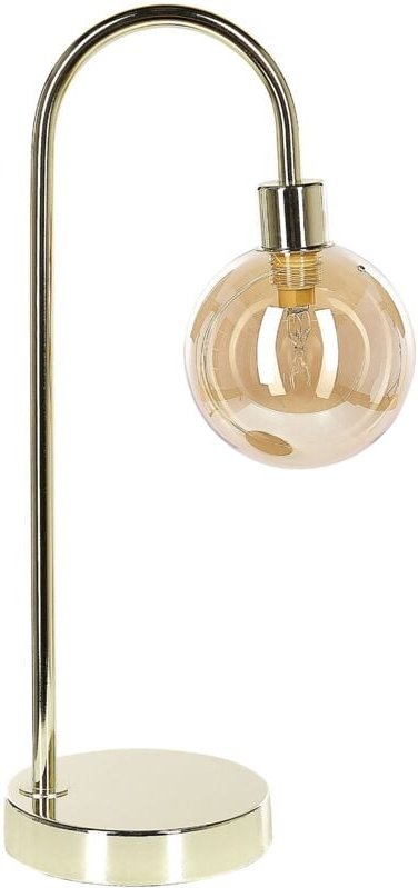 Beliani - Moderne goldfarbenen Tischleuchte aus Stahl und Glas Wohnzimmer Schlafzimmer