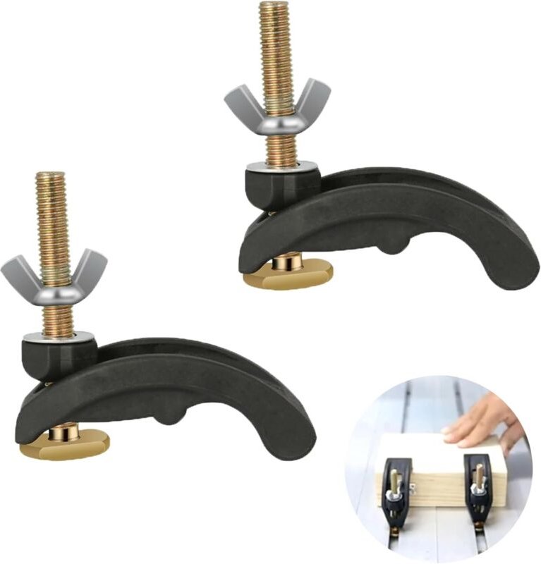 2-teilige T-Nut-Klemme für T-Nut-Montageschienen, kompatibel mit Werktisch- und Gehrungsschienensystemen