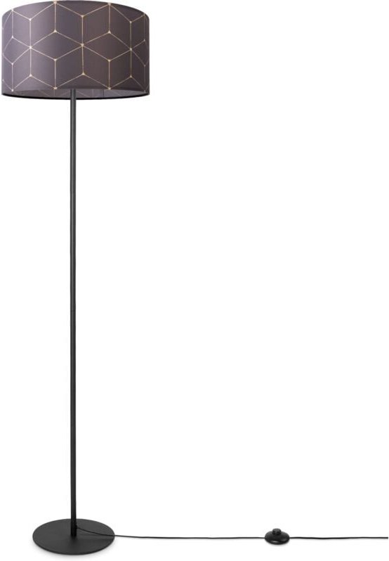 Paco Home - Stehlampe Wohnzimmer Modern E27 Leselampe Stehleuchte Stativ Retro Lampenschirm Design 1 (Ø38 cm), Stehleuch...
