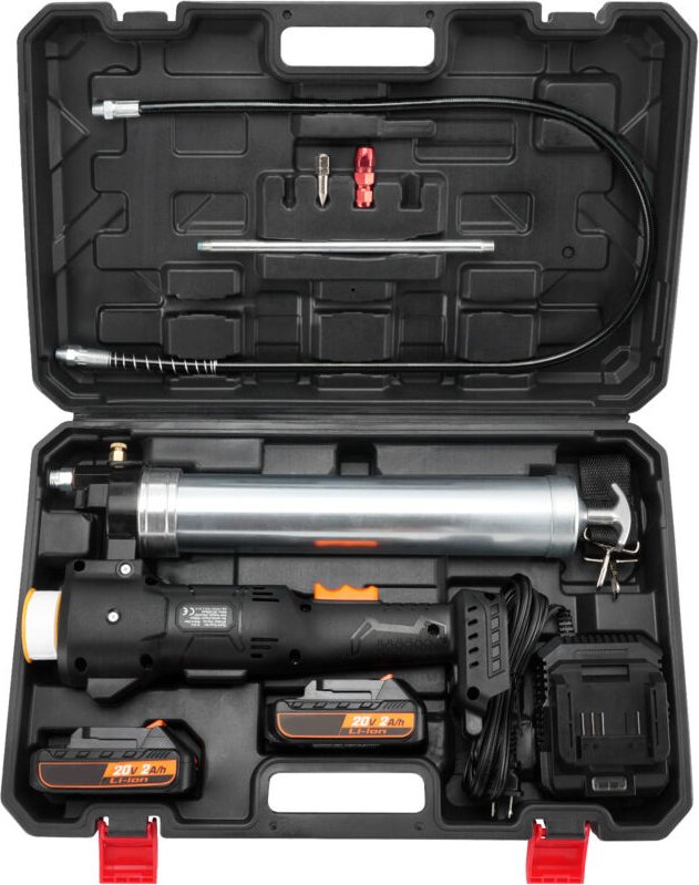 Mophorn - Akku-Fettpresse, 20 v, 10.000 psi, 39-Zoll-Schlauch, elektrisches Hochdruck-Fettpressen-Set mit Akku, Ladegerä...