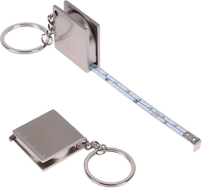 2er-Pack einziehbares Maßband, Schlüsselanhänger, Körpermess-Schlüsselring, kompakt für Handtaschen, Taschen, 100 cm