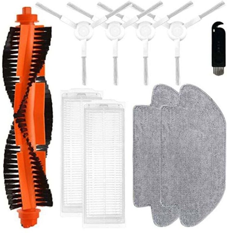 Ersatzteil für Hauptseitenbürste, HEPA-Filter und Wischtuch für Saugroboter S12 / B106GL S10