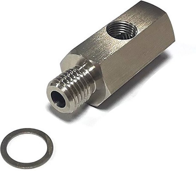 Cyslmuk - Autoteile M12-T-Stück auf 1/8NPT-Seitenloch-Hydraulikstecker-Adapter-Durchmesser-Änderungsschraube