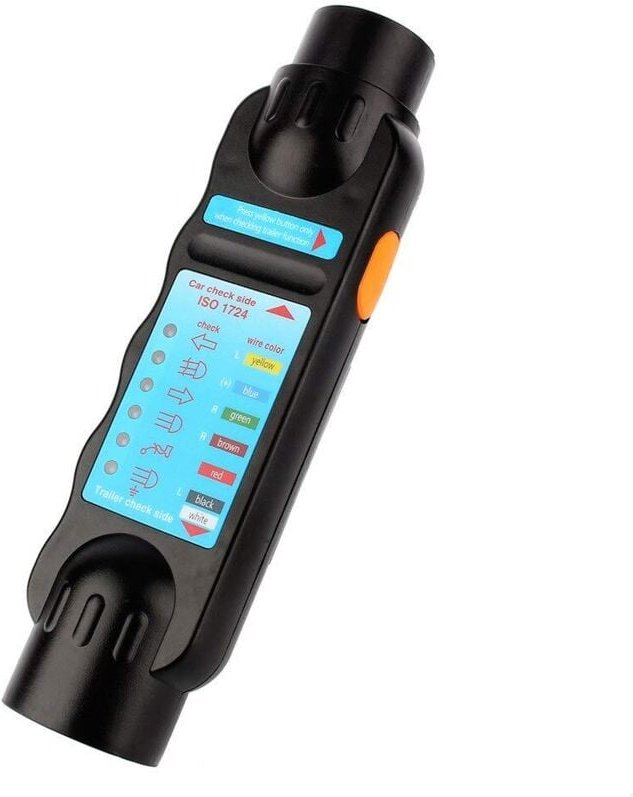 Abschlepptester – 7-poliger 12-V-Auto-Abschlepp-Anhänger-Steckdosen-Verbindungstester, Diagnosewerkzeug, Werkzeug, Schwa...
