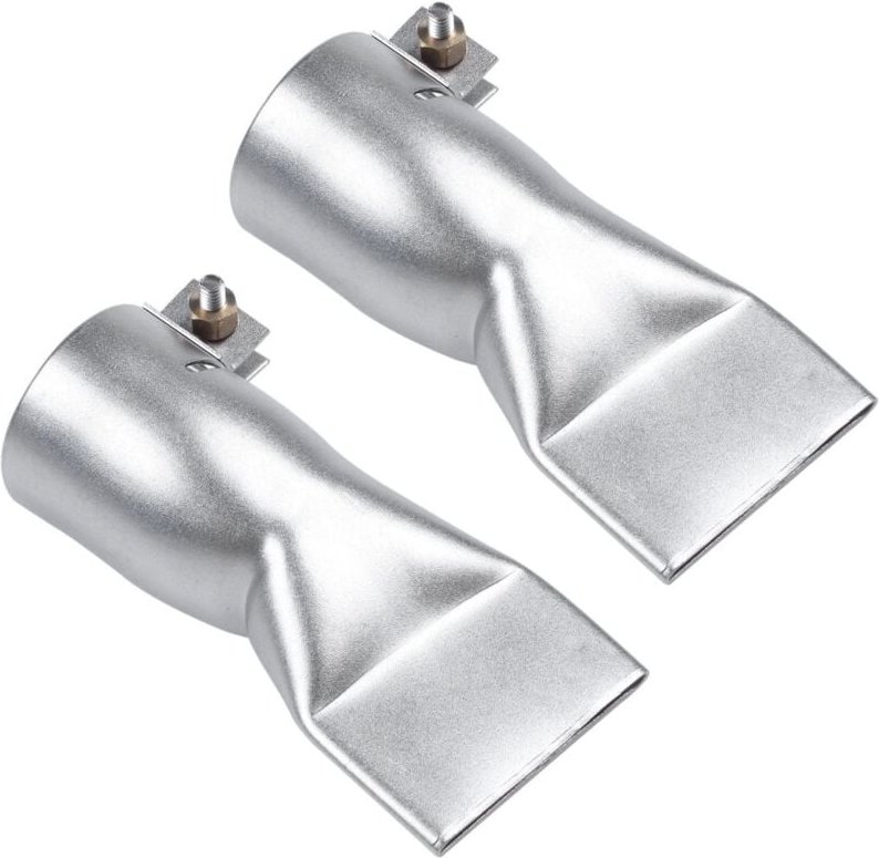 2X 40mm Flache Breite Mund Rohr Düse für Plastik Schweiß Pistole / Heiß Luft / für Plastik Schweißer Mund