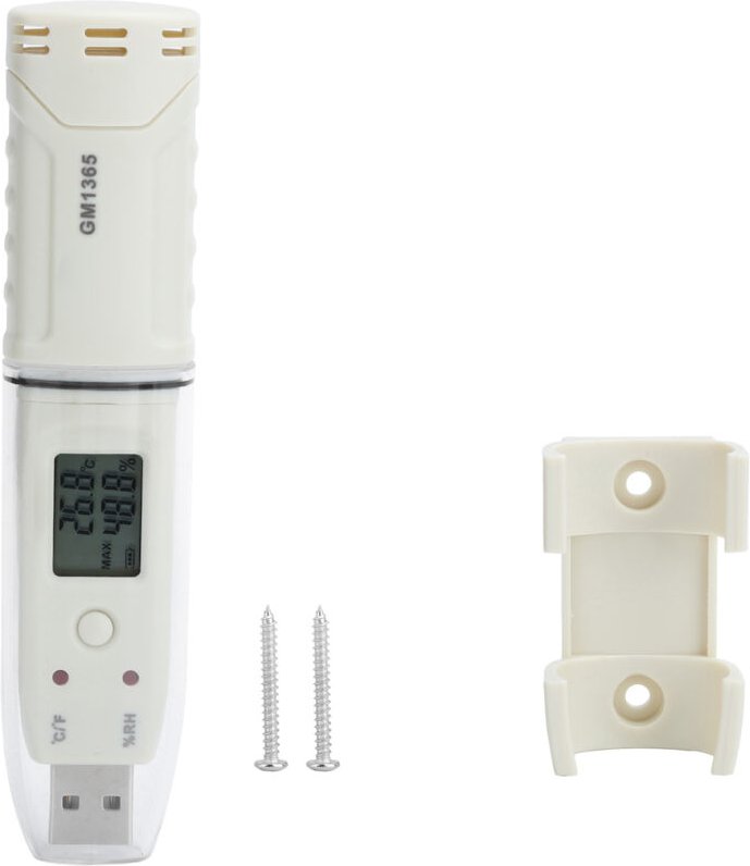 Digitales Thermometer, Hygrometer und Datenlogger für Innenräume mit Alarmfunktion – Hochpräziser Sensor 0,1 °C/0,1 % RH...