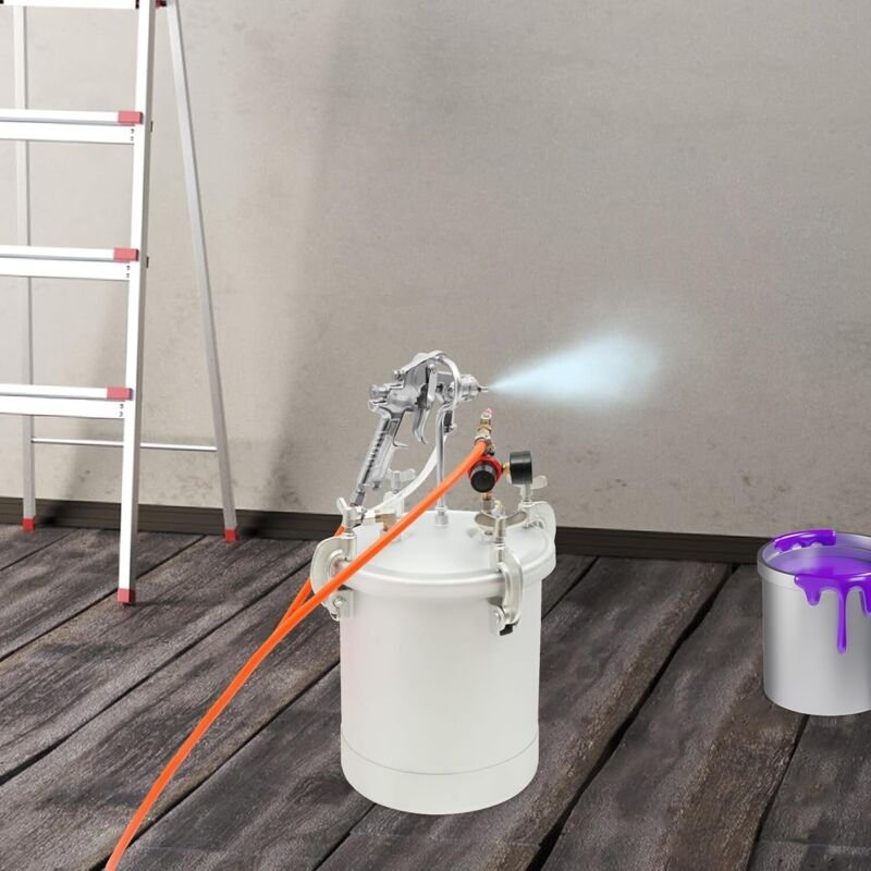Druckbehälter, 10 l, mit 3,0 mm Farbspritzpistolen, hoher Drucksprüher, Druckbehälter für Druckluft, geeignet für Latexf...