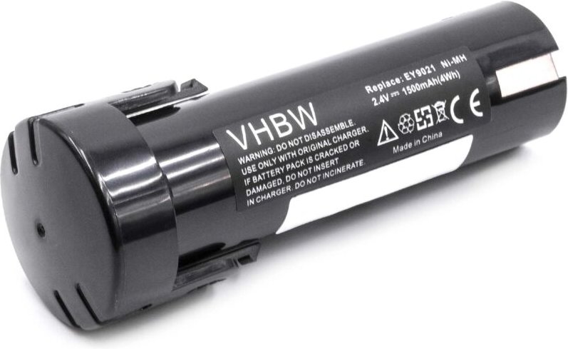 Vhbw - Akku kompatibel mit National 6550-20, EY3652, EY3652DA, EY3652DR, EY503B Elektrowerkzeug (1500 mAh, NiMH, 2,4 v)