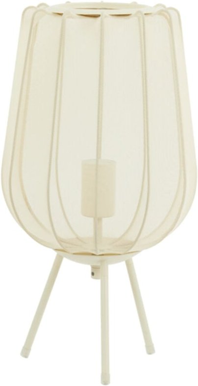 Tischlampe - Plumeria - beige weiß - polyester - - Light&living