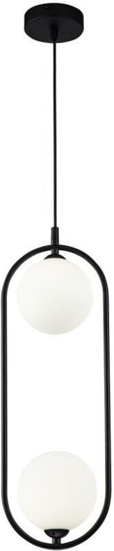 Thumbnail - Maytoni - Ring Modern Ring 2 Light Black Pendant Deckenleuchte Glasschirm
