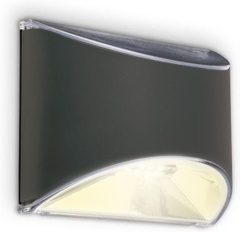 Briloner - led solar wall light, anthracite, 4xLED