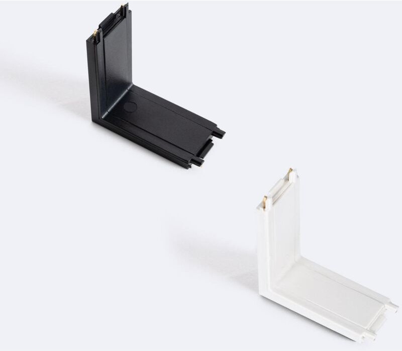 Efectoled - Vertikale L-Verbindung für Magnetschiene 25mm Superslim 48V Aufbau Weiß