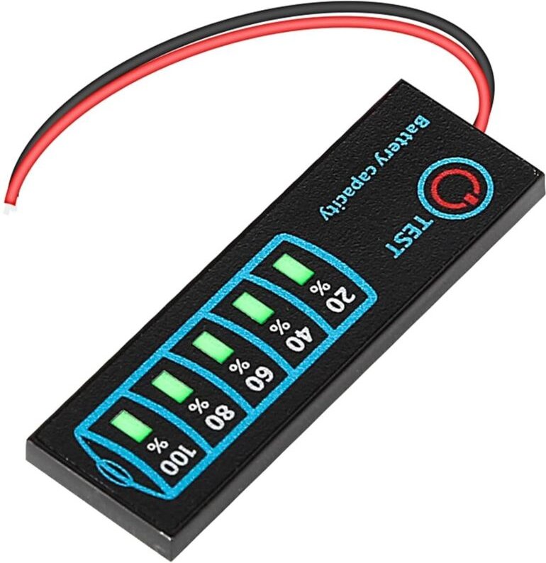 Sollbry - Batteriemonitor DC5-12V 24V 30V Batteriekapazität Spannungsmonitor Batterieleistungsanzeigefeld für Lithium-Ba...