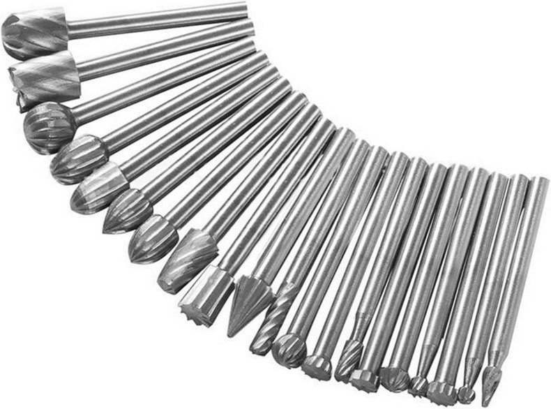 Ymyny - 20-teiliges HSS-Drehfräser-Set, Hartmetall-Fräser, Fräser, Gesenkfräser