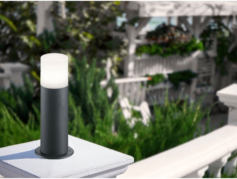 Trio - Leuchten Außen-Wegeleuchte Hoosic E27 anthrazit weiß Leuchte