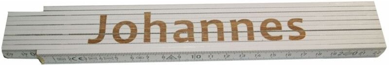 Zollstock Johannes 2 m weiß Zollstock