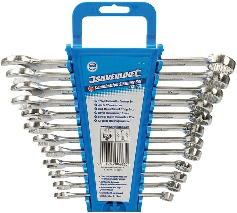 Ring-Maulschlüssel, 12-tlg. Satz 8–19 mm