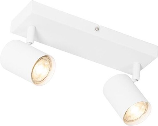 Moderne Deckenleuchte Weiß 2-flammig Verstellbar Rechteckig - Jeana