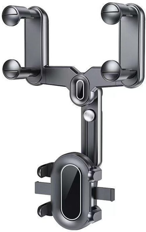 Autotelefonhalter Rückspiegel, 360° Drehbarer Autotelefonhalter Flexibler Einziehbarer Autotelefonhalter für 4 bis 7 Zol...