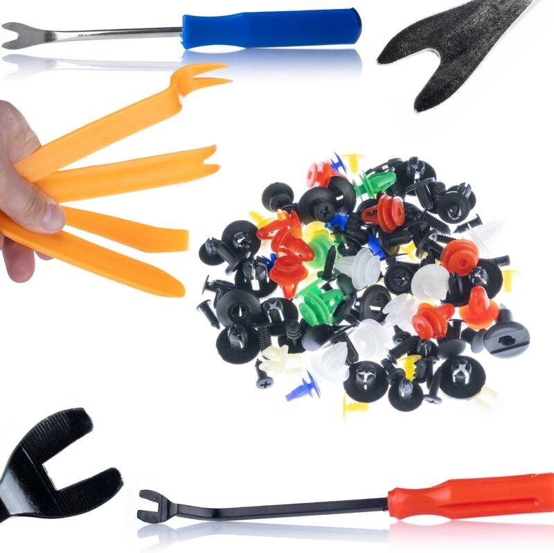 Rosfix-Set Universal-Auto-Pins 200-tlg. + Rosfix-Set Werkzeug zum Aushebeln von Auto-Pins 6-tlg.