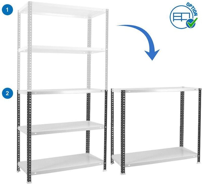 Simonrack Leichte Regal anthrazit/weiß 5 Regale
