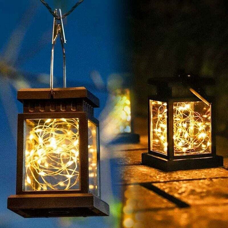 Solarlaternen für den Außenbereich, 3 m, 30 LEDs, warmweiß, IP54, wasserdicht, Außendekoration für Garten, Terrasse, Ver...