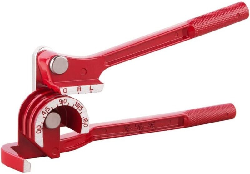 Aiperq - 180-Grad-Bieger für Kupfer, Aluminium und dünnen Edelstahl, 1/4, 5/16 und 3/8 Zoll, Rot