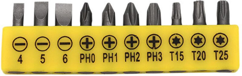 10-teiliges Schraubendreher-Bit-Set,