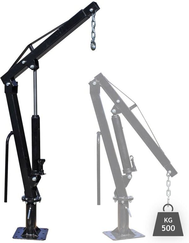 Pickup Kran Ladekran 0-1861 mm Höhe, 500 kg Traglast und 360° Drehkranz, massiver Standfuß zur Bodenmontage, Werkstattkr...