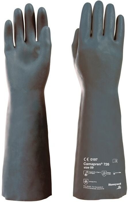 Thumbnail - FP - honeywell 072610141E Chemikalienhandschuhe Camapren 726 Größe 10 schwarz EN388 /