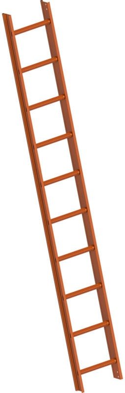 Layher 1051 Dachleiter kupferbraun 10 Sprossen