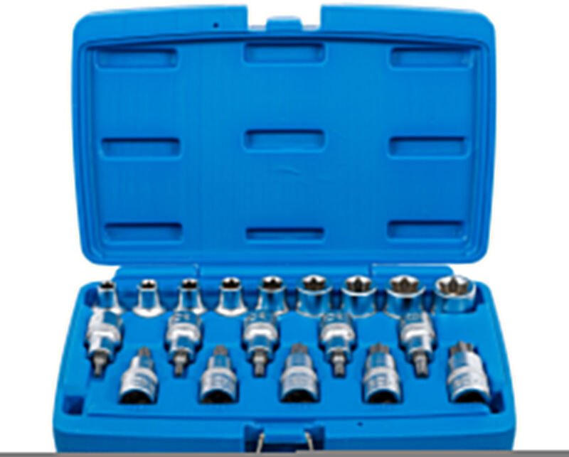 Bgs Technic - Bit-Einsatz-/Steckschlüssel-Einsatz-Satz Antrieb Innenvierkant 12,5 mm (1/2') E-Profil / T-Profil (für Tor...