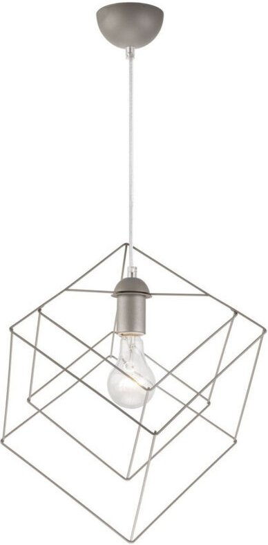 Lamkur Drahtgestell-Pendel-Deckenleuchte Silber, 1x E27