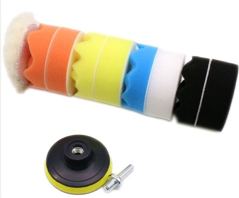 11-teiliger Auto-Polierschwamm, 3-Zoll-Polierschwamm-Set mit M10-Bohrer-Adapter, Polierpads für Autopolierer und Wachsen