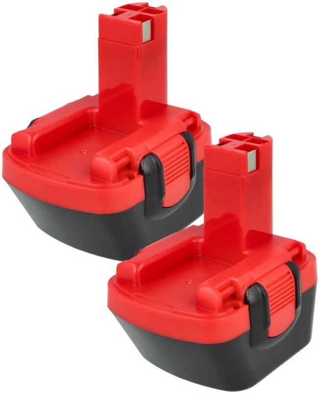 Extensilo - 2x Akku kompatibel mit Bosch psr 12VE, psr 12, psb 12 VE-2 Elektrowerkzeug (3300 mAh, NiMH, 12 v)