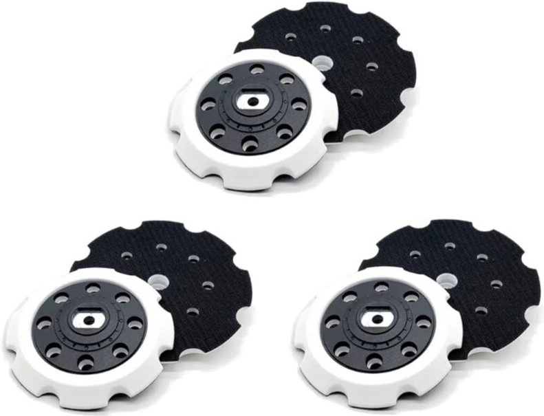 8-Loch 125mm Klett Haftteller Schleifteller kompatibel mit Makita po 5000 c, po 6000 c, dpo 500 z, dpo 600 z ersetzt 197...