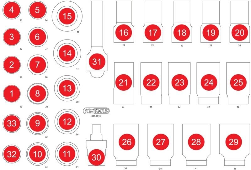 Ks Tools Leere Schaumstoffeinlage zu 811.1033
