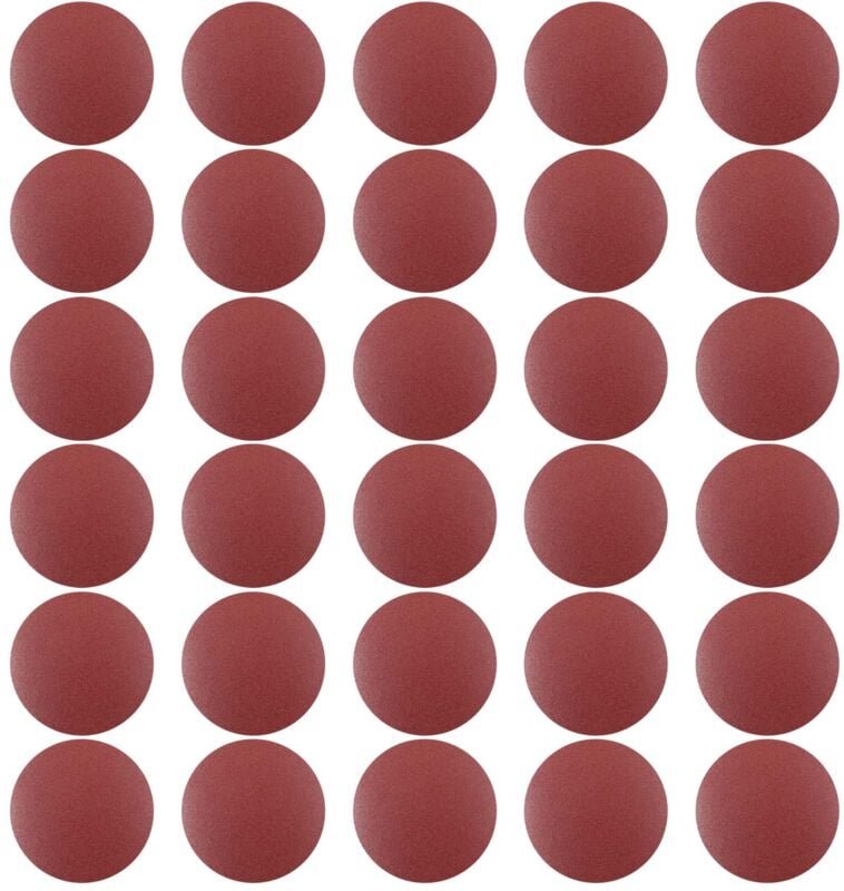 30 Stueck / Satz 5 125mm Runde Sandpapier Scheiben Sandtuecher Koernung 80/100/120/180/240/320 Haken und Schleifen Schle...