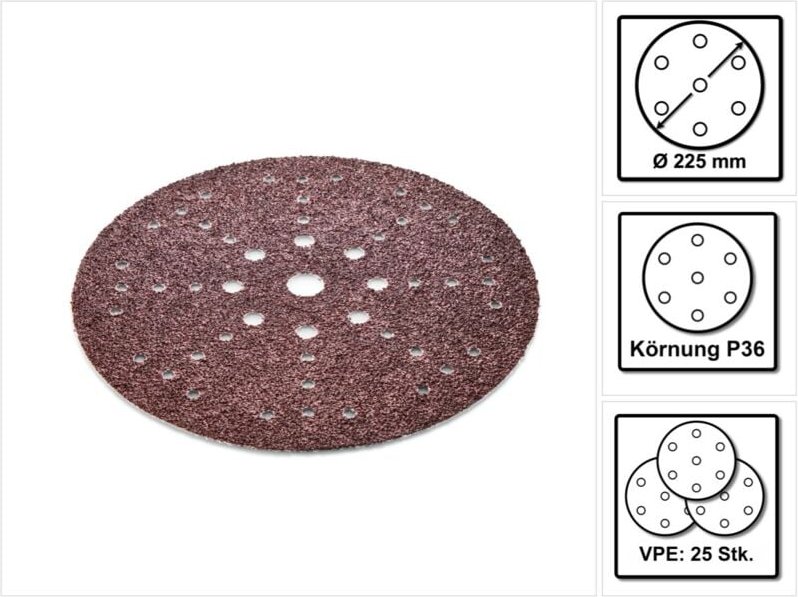 205652 Festool Schleifmittel Saphir D225 P36 SA/25